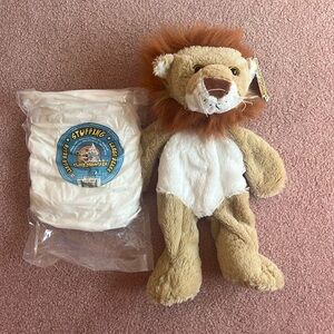 TEDDY MOUNTAIN Stuffed Animal Stuffable Lion NWT DIY brand new